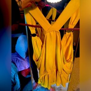 Small yellow dressy tank top for spring, summer, or under a cute jacket!